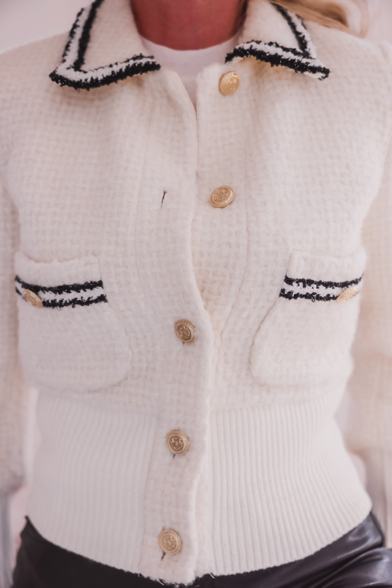 white maje cardigan