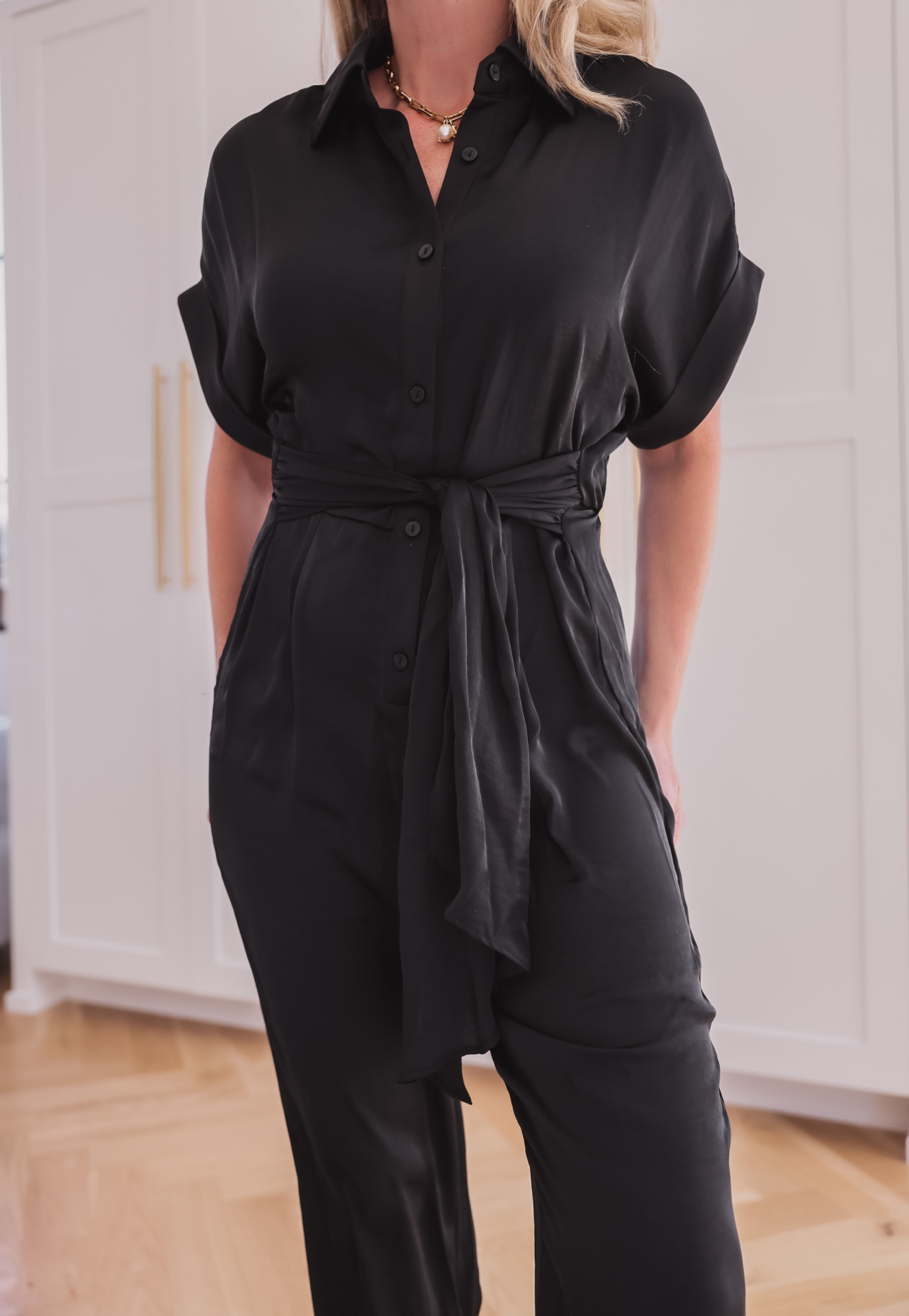 black steve madden jumpsuit