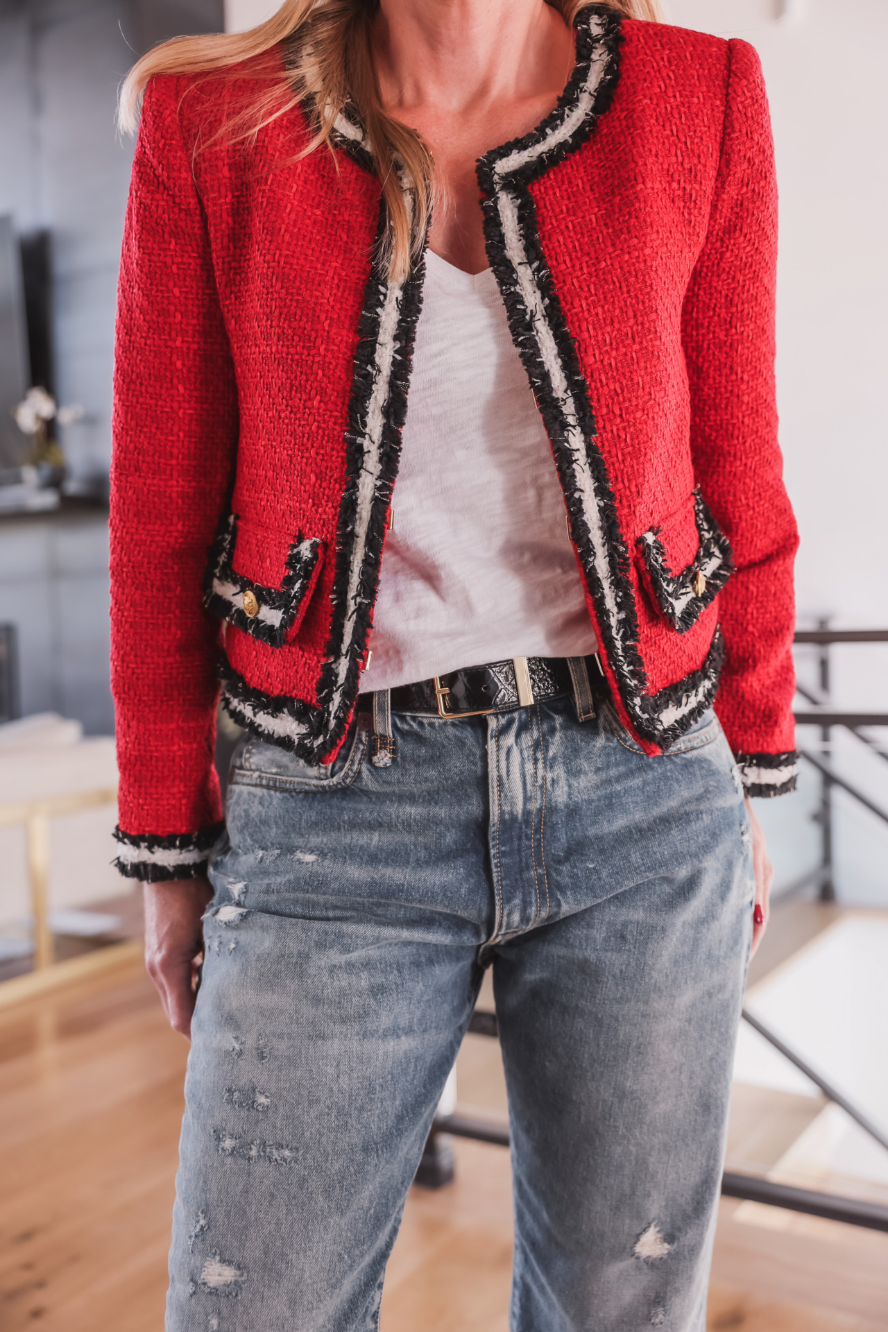 Alice + Olivia Red Box Jacket