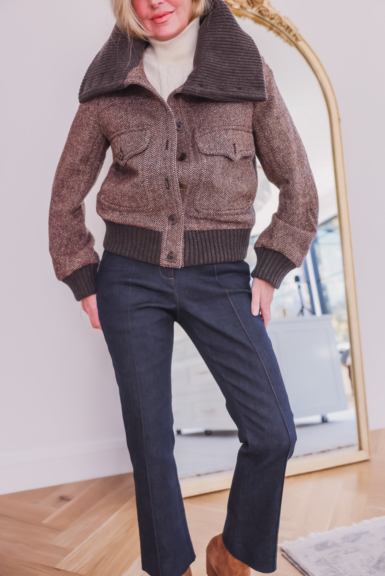 tweed bomber jacket