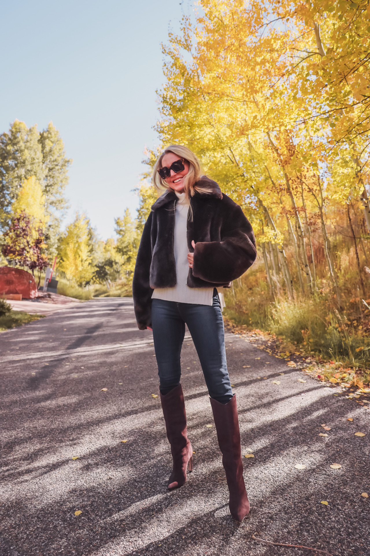 How To Style A Brown Faux Fur Jacket