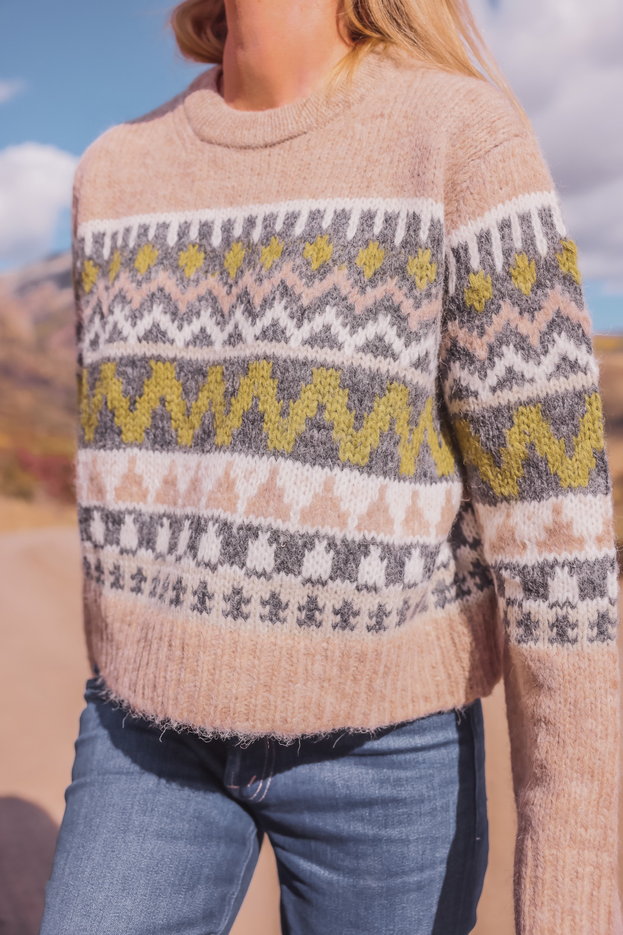 Velvet Fair Isle Sweater